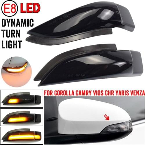 For Toyota CHR C-HR 2017 Dynamic LED Blinker Side Mirror Marker Turn Signal Light Lamp