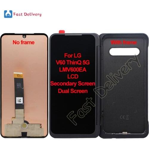 Original For LG V60 ThinQ 5G LMV600EA LCD Dual Screen Display Touch Screen Digitizer Assembly For LG V60 lcd Secondary Screen