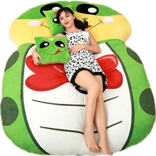 Dorimytrader Cartoon Animal Snake Bed Giant Soft Plush Beanbag Tatami Sofa Mattress Carpet 2 Sizes Free Shipping DY60846