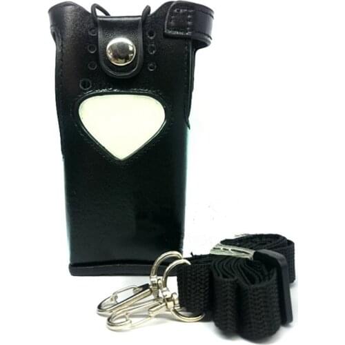 Two Way Radio Heart-shaped Leather Protective Sleeve Shoulder Bag Hard Holster Case For Motorola XIR8800 Walkie Talkie