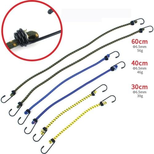 6pcs Elastic Bungee Cord Set Luggage Straps Rope Hooks Stretch Tie Outdoors