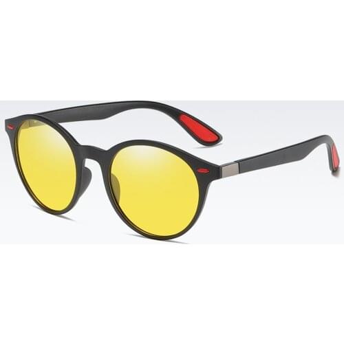 Classic Round Polarized Night Vision Glasses For Driving Minus Myopia Sunglasses Custom Made Prescription Sunglasses -1 To-6