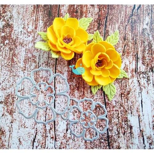 Poinsetia Metal Cutting Dies Embossing Stencils for DIY Scrapbooking Photo Album Decorative DIY Paper Cards Making Tool