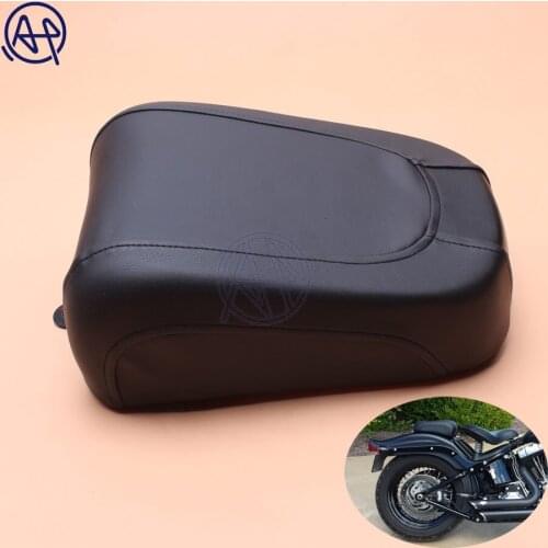 Motorcycle Black Pu Leather Rear Pillion Passenger Seat Fit For Harley FLSTSB Softail Cross Bones 2008-2011