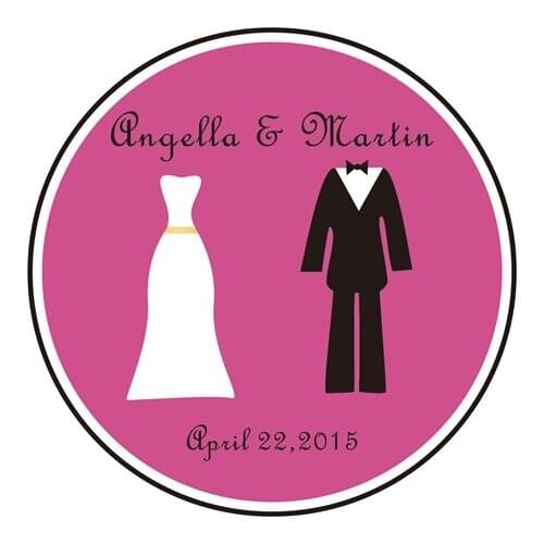 Stickers Engagement Envelope Seals Paper Marks Party Round Bride Wedding Decoration3cm Label Packing Label Customize
