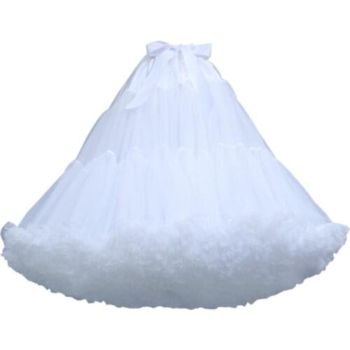 Petticoats Wedding Bridal Crinoline Lady Girls Underskirt for Party White Black Ballet Dance Skirt Tutu 2022