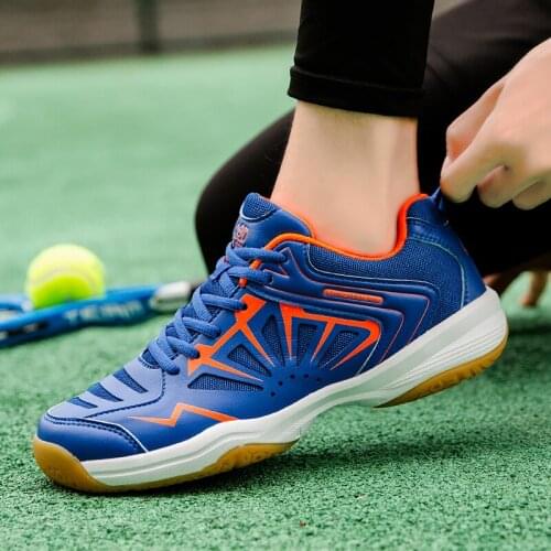 New Men Lightweight Wear-resistant Shock-absorbing Badminton Shoes Student Training Shoes Breathable Comfortable Tennis Sneakers