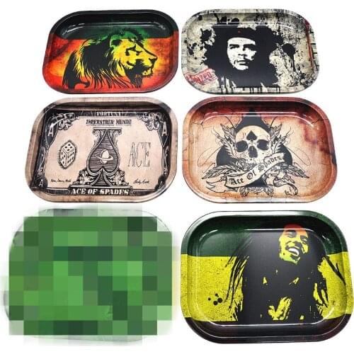 The New metals 140*180mm tray tobacco weed paper Tobacco Rolling tray Smoking set Storage Cigarette pipe tray accessories