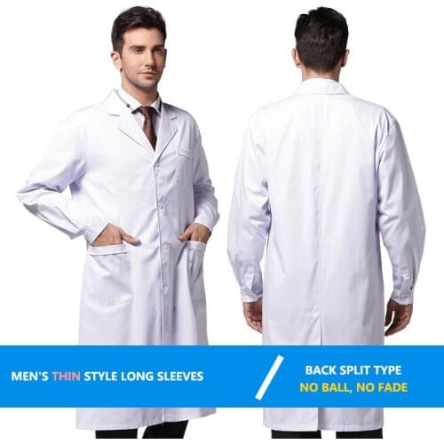New fashion cotton breathable nursing suit scrub unisex white large size clothes nursing suit long-sleeved experimental jacket