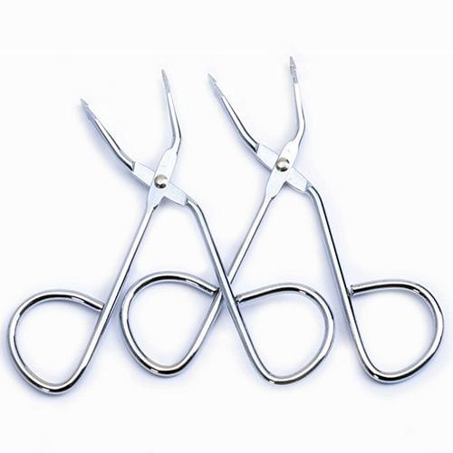 Useful Scissors Flat Tip Eyebrow Tweezers Clamp Clipper Makeup Removal Tool Practical Eyebrow Tweezers Face Hair Removal Make