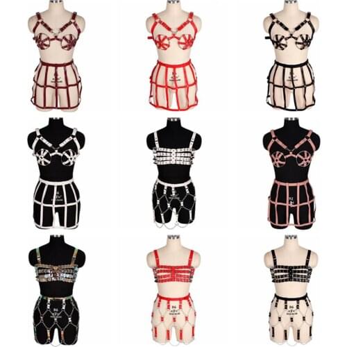 Harajuku Leather Harness For Women Belt Harness Fashion Sexy Lingerie Stocking Garters Waistband Bdsm Bondage Accessories Punk