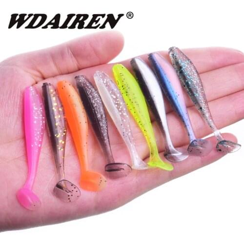 10pcs/Lot Fishing Easy Shiner Soft Lure 5cm 1.2g Bass Double Color Silicone Artificial Bait Jig Wobblers Carp Swimbait Tackle