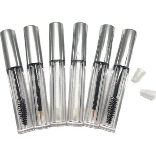 3ML Empty Clear Makeup Eyelash Growth Enhancer Eyeliner Mascara Lip Gloss Tube Matte Shiny Silver Cap Container Packaging Bottle