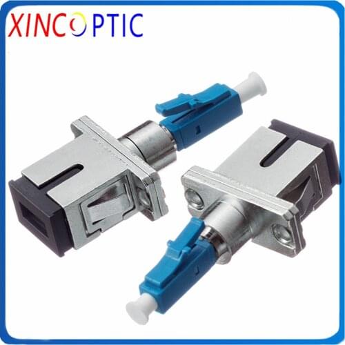 SC Female to LC Female Fiber Optic Adapter,LC-SC/UPC Male to Female Preset Fiber Adaptor Plug-in Fiber Optic Adapter