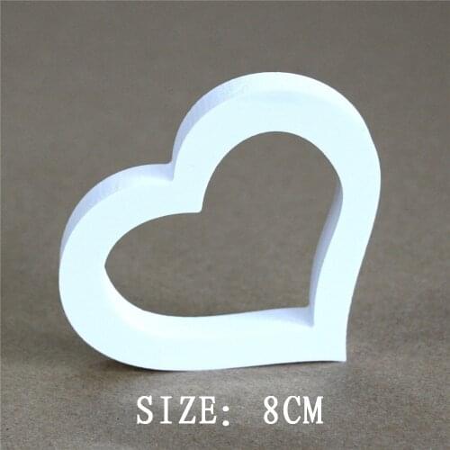 Standing 8cm Artificial Wooden Wood white Letters Alphabet Words of Wedding Party Home Decor Butterfly crown heart Diamond ring