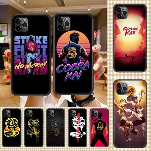 TV Season 2 Cobra Kai Phone Case Cover Hull For iphone 5 5s se 2 6 6s 7 8 12 mini plus X XS XR 11 PRO MAX black tpu cell cover