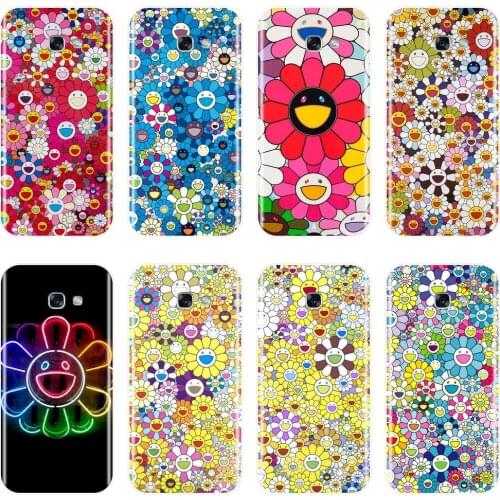 Back Cover For Samsung Galaxy A6 A8 Plus 2018 Silicone Flower Smile Phone Case For Samsung Galaxy A3 A5 2016 2017 A6 A7 A8 2018