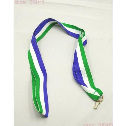 Green, White And Blue, A Medal Ribbons Tied With High Quality Unisex Gymnastics For Medals Curling 2021