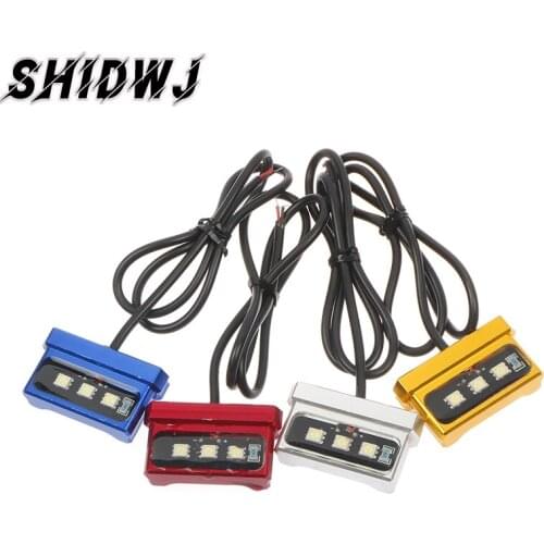 1pcs 12V Motorcycle Taillight LED Moto Signal Luces License Plate Light Universal Motorcycle License Plate Light