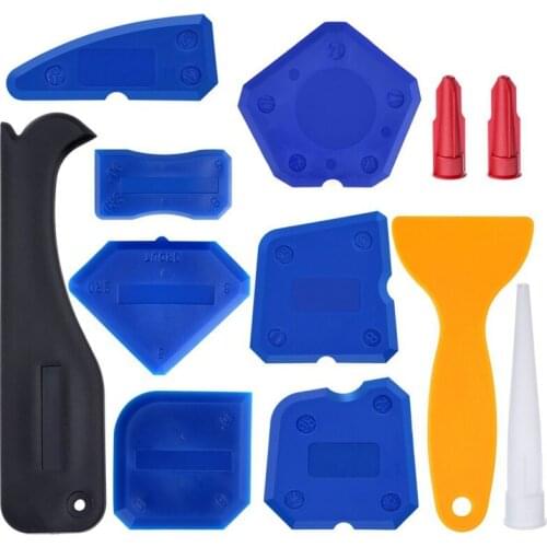 12pcs/set Silicone Glass Cement Scraper Floor Tile Cleaner Surface Residual Glue Spatula Mini Handmade Tools Set
