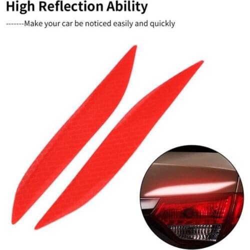 2pcs Car Stickers Warning Sticker Light Eyebrow Car Motorcycle Truck Reflective Warning Safety Sticker Auto Products Car Accesso