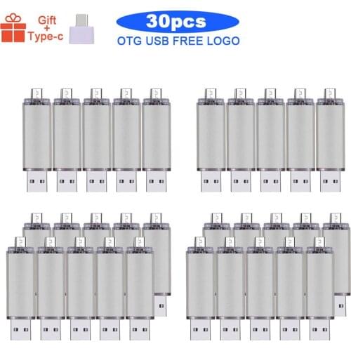 30pcs/lot Pen drive Metal USB Flash Drive 8GB 16GB 32GB 64GB 128GB OTG USB 2.0 memory usb flash stick pendrive free CUSTOM logo