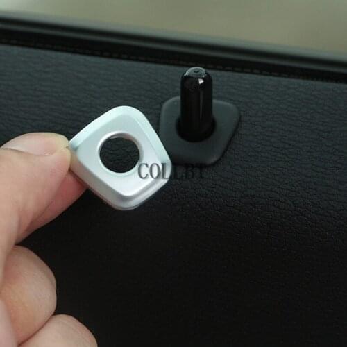 COLLBT 4Pcs/set ABS Matte Chrome Door Lock Ring Cover Trim For BMW X1 F48 2016 2017 Car Styling