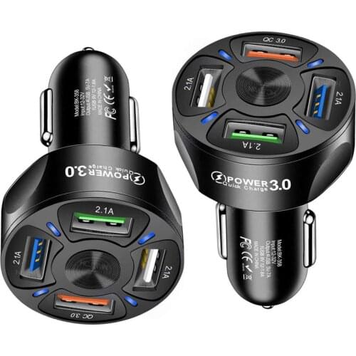 FONKEN QC 3.0 3 USB Car Charger Quick Charge Charger Car Phone Charging Adapter for iPhone Samsung Xiaomi Redmi Note 9 Charger