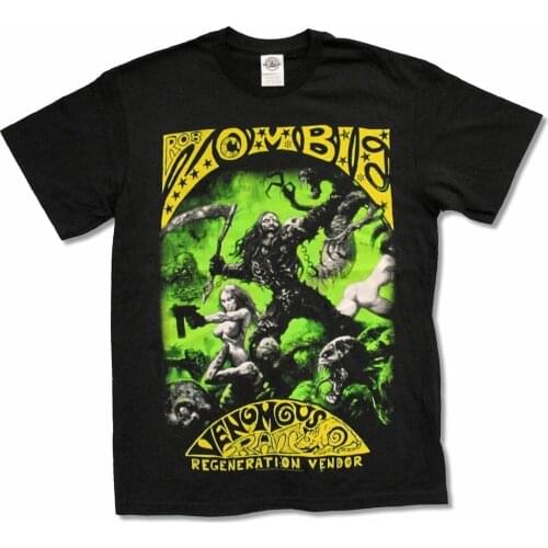 Rob Zombie Venomous Rat Black T Shirt New Band Music White Official