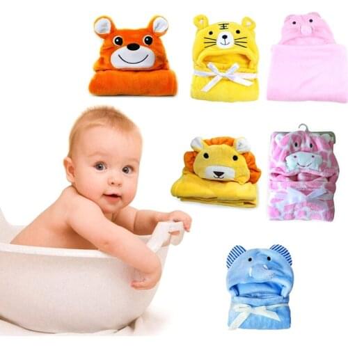 Baby Cartoon Animal Hooded Bath Towel Ultra Soft Super Absorbent Thick Bathrobe Cloth Robe Unisex Boys Girls