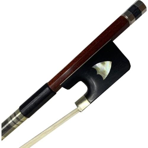 1pcs Top grade professional 4/4 hybrid Carbon fiber cello bow SHIELD WHITE horse hair outside pernambuco Ebony frog