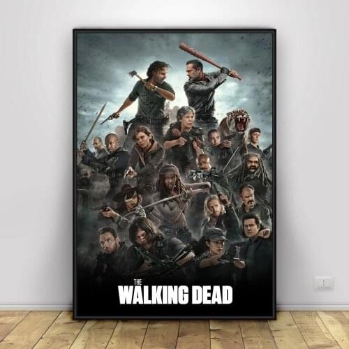 Movie The Walking Dead Canvas Painting High Quality Cuadros Star Poster Art Print Home Decor Wall Picture Living Room Decorate