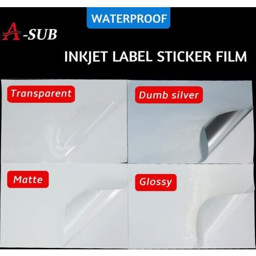 50pcs Adhesive Paper sticker film Waterproof PP/PET A4 Inkjet Printer Copier Craft Paper Label Matte/Clear Surface film