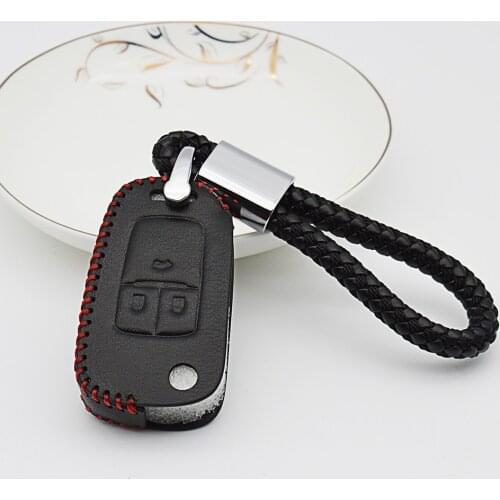 Leather Car Key Cover Case For Opel Astra H Corsa D J Insignia G Vectra Mokka Zafira VAUXHALL Corsa Antara Meriva Cascada Signum