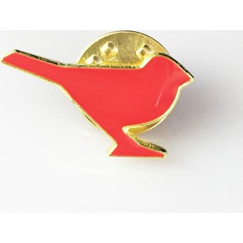 Flying Birdie Red- Small cute Metal Bird Brooch Pins Dress Jacket Pin Badge Gift Jewelry (25pcs/lot)
