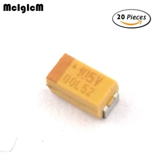 MCIGICM 20pcs A 3216 1uF 35V SMD tantalum capacitor