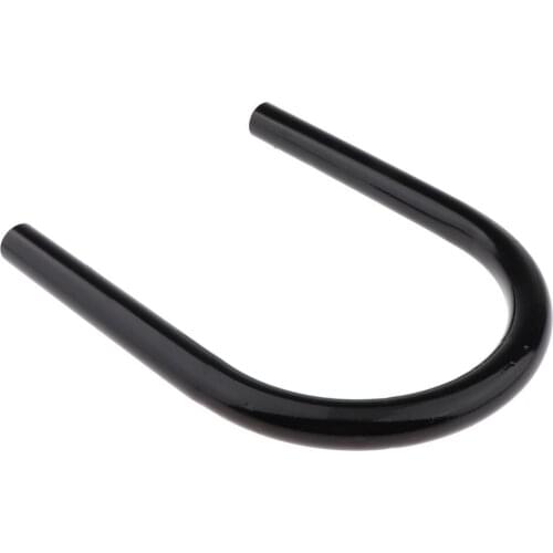 Motorcycle Metal Rear Frame Hoop Brat Seat Cushion Loop Armrest for Cafe Racer 175mm Tubing (Black)