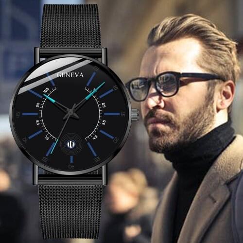 Relogio Masculino 2021 Fashion Mens Business Minimalist Watches Luxury Ultra Thin Stainless Steel Mesh Band Analog Quartz Watch