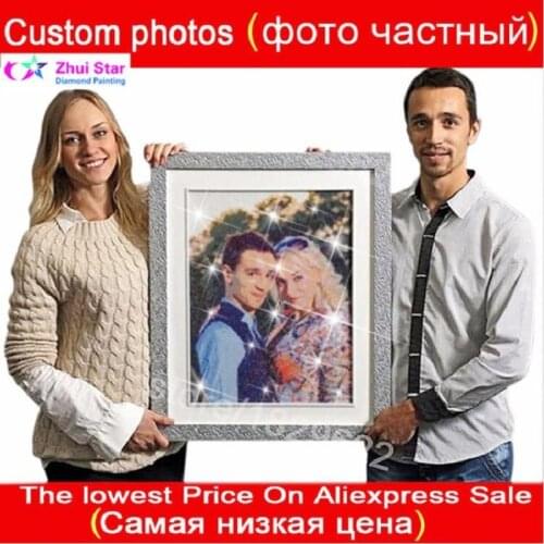 Family Personal Picture Diamond Embroidery 5D DIY PHOTO CUSTOM Square/Round Rhinestones Diamond Painting Mosaic Home Decor LRR