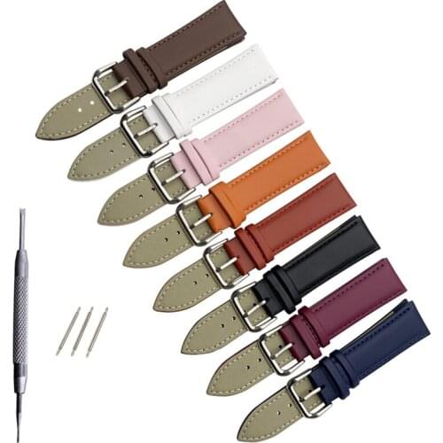 New Watch Bracelet Belt Woman Watchbands Genuine Leather Strap Watch Band 12-22mm Multicolor Watch Bands