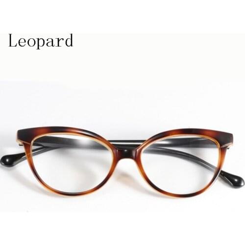 Anti Blue Light Reading Glasses Women Men Presbyopic Eyeglasses New Fashion Cat Eye Leopard Frame Ultralight 1.0-3.5 R277