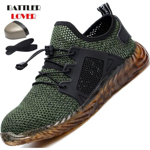 Drop shipping Indestructible Ryder Shoes Men And Women Steel Toe Air Safety Boots Puncture-Proof Work Sneakers Breathable Shoes