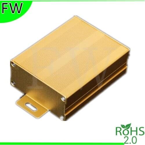 Split aluminum gold enclosure box with mounting 76 *35*90mm
