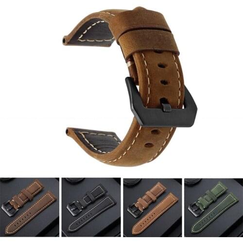 Fenix 6X 26mm Genuine Leather Watch Band Strap for Garmin 6X pro/3/3 HR/Quatix 3/Tactix Bravo/Fenix 5X/5X Plus