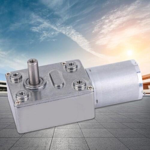 DC 12V Gear Reduction Motor Mini Worm Reversible High Torque Turbo Geared Motor 5-150RPM Electric Gearbox Reducer