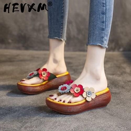 Flip Flops Slippers Women Slides New Shoes Women Classic Design Floral Embellished Woman Slipper with Platform Soles Comfortable