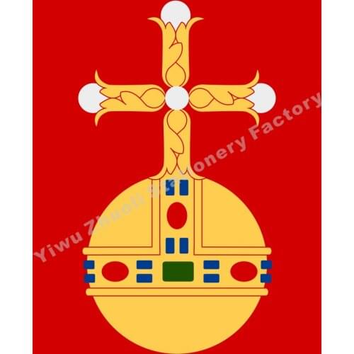 Sweden Uppsala County Flag 120X120cm (4x4FT) 120g 100D Polyester Double Stitched High Quality Banner Free Shipping