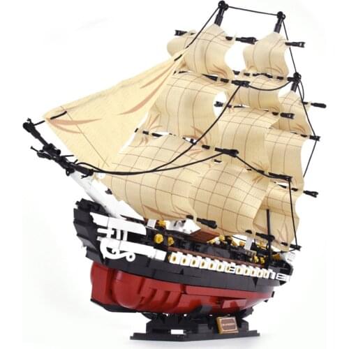 Sluban 0836 USS. CONSTITUTION Sailing Frigate Educational Building Blocks Ship Christmas Toys For Children