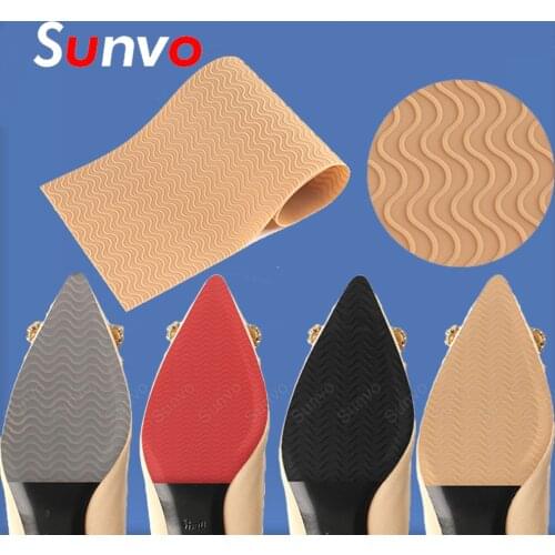 Sunvo Shoe Sole Protector Anti-Slip Replacement Rubber Soles Outsoles for Shoes Repair Mat High Heels Self-Adhesive Bottom Sheet