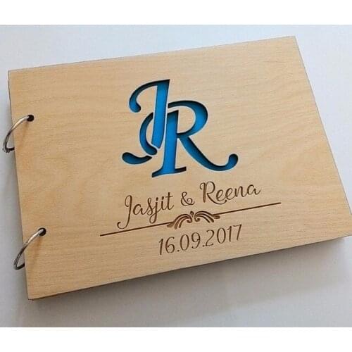 Customs Wedding guest book with initials, Rustic wedding guest book alternative, Monogram guestbooks, Custom names guest book